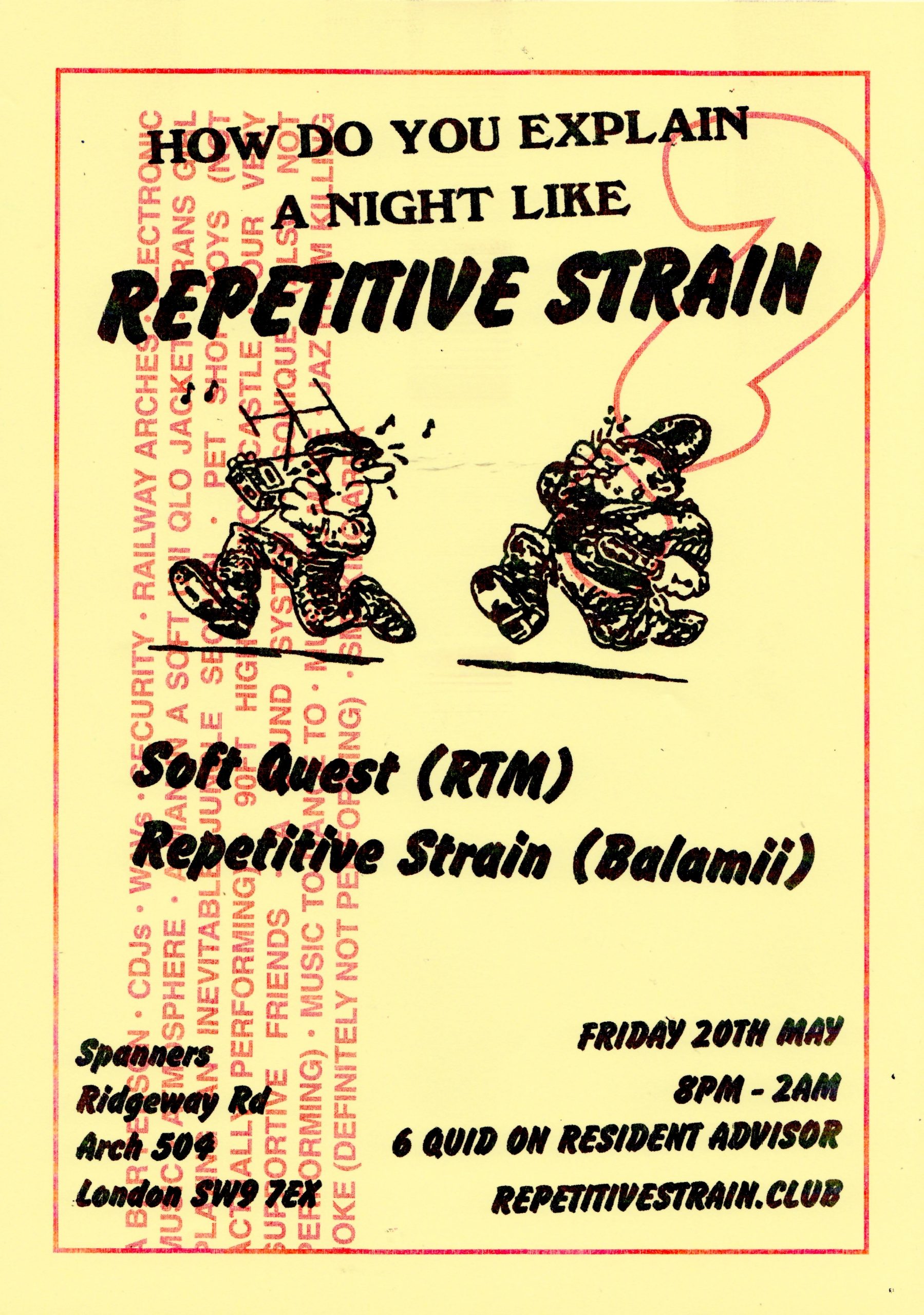 Repetitive Strain live at Spanners, Friday 20th May